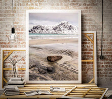 Load image into Gallery viewer, Mountain Photography of Skagsanden Beach | Lofoten Islands Prints for Sale, Home Decor Gifts - Sebastien Coell Photography