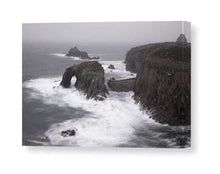 Load image into Gallery viewer, Enys Donan Sea Arch | Lands End Longships Lighthouse, Cornwall Seascape Prints for Sale - Home Decor - Sebastien Coell Photography