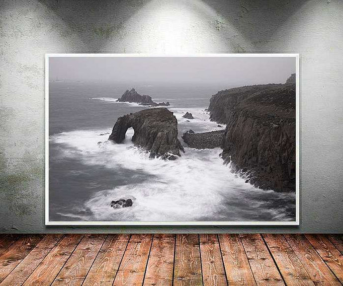 Enys Donan Sea Arch | Lands End Longships Lighthouse, Cornwall Seascape Prints for Sale - Home Decor - Sebastien Coell Photography