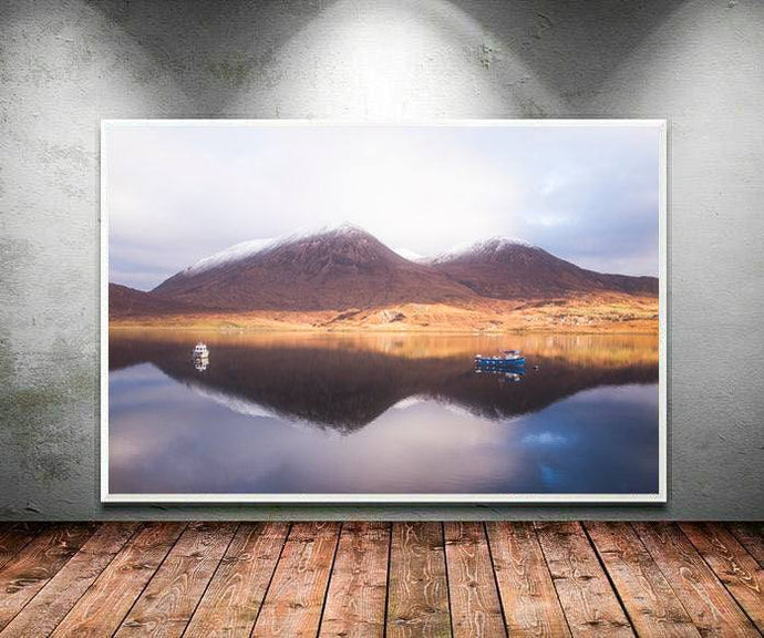 Isle of Skye Print | Scottish wall art Loch Slapin, Beinn Na Cro and Glas Bheinn Mhor - Home Decor - Sebastien Coell Photography