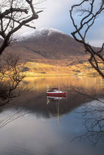 Load image into Gallery viewer, Isle of Skye Prints | A Yacht sits one of Scotlands beautiful loch's, Scottish art prints - Sebastien Coell Photography