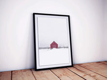 Load image into Gallery viewer, Scandinavian Minimalist art | Norwegian Red Hut, Nordic art - Home Decor Gifts - Sebastien Coell Photography