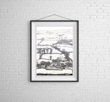 Load image into Gallery viewer, Winter Church Prints | Widecombe Church wall art, Devon Snow Photography
