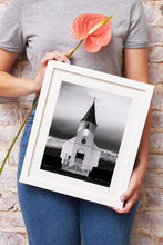 Load image into Gallery viewer, Scandinavian Print of an Eerie Church | Icelandic fine art, Westfjords Mountain Photography - Sebastien Coell Photography