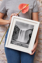 Load image into Gallery viewer, Print / Canvas of Iceland Skogafoss Waterfall wall art, Icelandic Photography wedding gift Christmas present gifts river home decor framed
