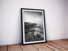 Load image into Gallery viewer, Portland Bill Lighthouse | Black and White Dorset Prints and Jurassic Coast - Home Decor Gifts - Sebastien Coell Photography