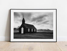Load image into Gallery viewer, Iceland Print of Budir Church | Icelandic Mountain Photography Home Decor Gifts - Sebastien Coell Photography
