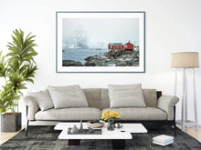 Load image into Gallery viewer, Red Hut Prints of Hamnoy | Lofoten Island Fishermans cottage art - Home Decor Prints - Sebastien Coell Photography