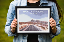 Load image into Gallery viewer, Travel Poster of Haytor Rock, Dartmoor Prints and Devon Landscape Photography Home Decor Gifts - SCoellPhotography