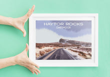 Load image into Gallery viewer, Travel Poster of Haytor Rock, Dartmoor Prints and Devon Landscape Photography Home Decor Gifts - SCoellPhotography