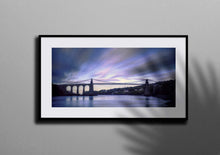 Load image into Gallery viewer, Panoramic Welsh Prints of The Menai Suspension bridge | Anglesey Prints for Sale - Sebastien Coell Photography