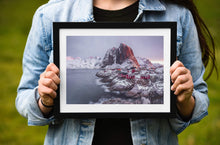 Load image into Gallery viewer, Scandinavian Print of Hamnoy | Lofoten Island Mountain Photography for Sale - Home Decor - Sebastien Coell Photography