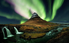 Load image into Gallery viewer, Iceland Aurora wall art | Kirkjufell Northern Lights Prints - Home Decor Gifts - Sebastien Coell Photography