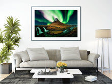 Load image into Gallery viewer, Iceland Aurora wall art | Kirkjufell Northern Lights Prints - Home Decor Gifts - Sebastien Coell Photography