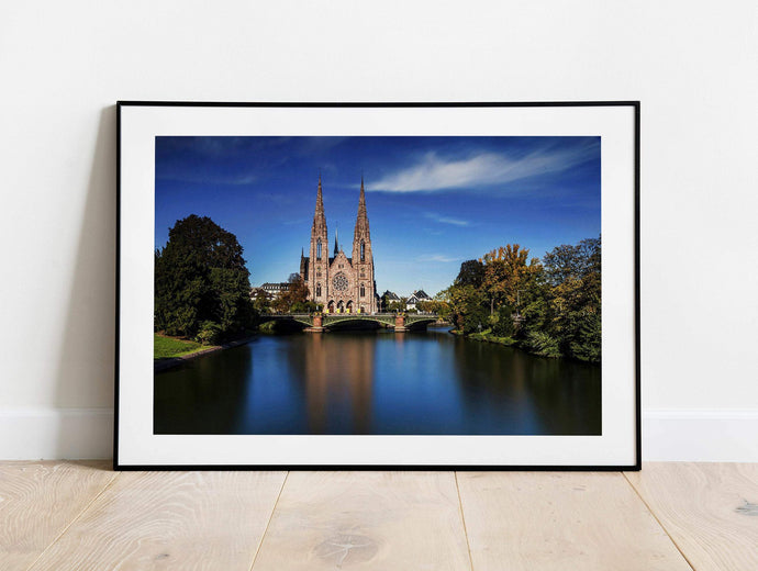 French wall art Print of St Pauls Church, Strasbourg Photography for Sale, Church Pictures and Home Decor Gifts - SCoellPhotography