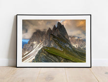 Load image into Gallery viewer, Dolomites art of Seceda | Mountain Photography For Sale, Northern Italy Home Decor - Sebastien Coell Photography