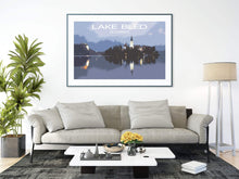 Load image into Gallery viewer, Lake Bled Travel Poster, Slovenian Lake Prints for Sale - Home Decor Gifts - Sebastien Coell Photography