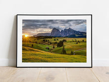 Load image into Gallery viewer, Mountain Photography of Alpe Di Siusi | Seiser Alm art, Italian Dolomites UNESCO Prints
