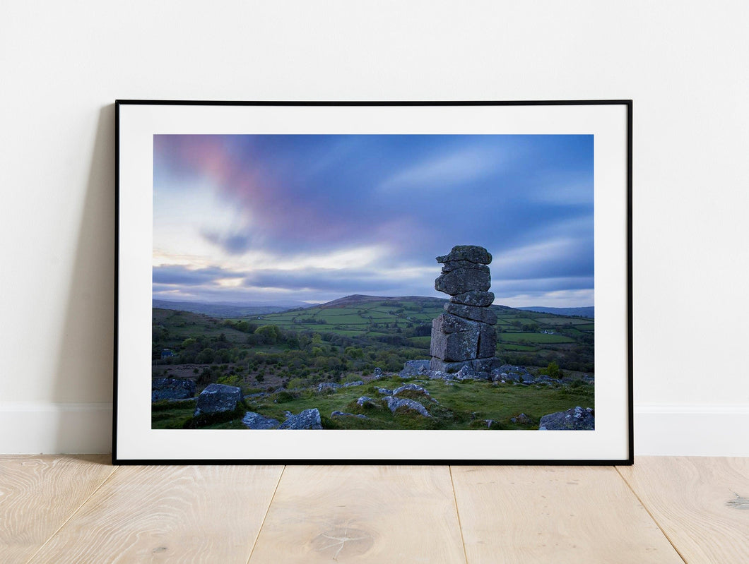 Dartmoor art of Bowermans nose | Devon landscape prints - Home Decor Gifts