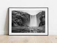 Scandinavian Prints | Skogafoss waterfall wall art and Icelandic art for Sale