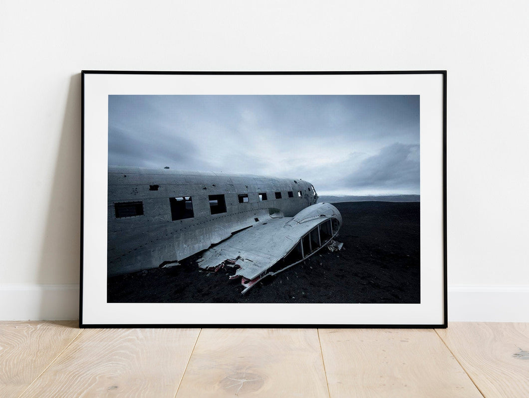 Icelandic Print of The United States Navy DC plane crash, Sólheimasandur prints
