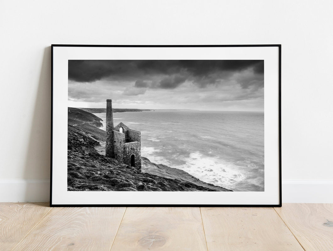 Black and White Prints | Towanroath Mine wall art, Wheal Coates - Home Decor Gifts