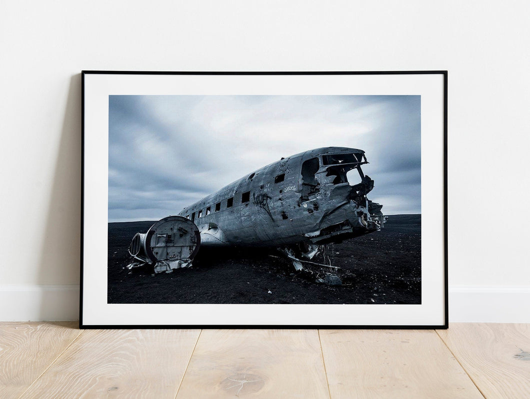 Sólheimasandur Beach Plane Crash | Icelandic Print for Sale Home Decor Gifts