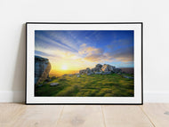 Bonehill Rocks, Dartmoor | Sunset Landscape Photography Print