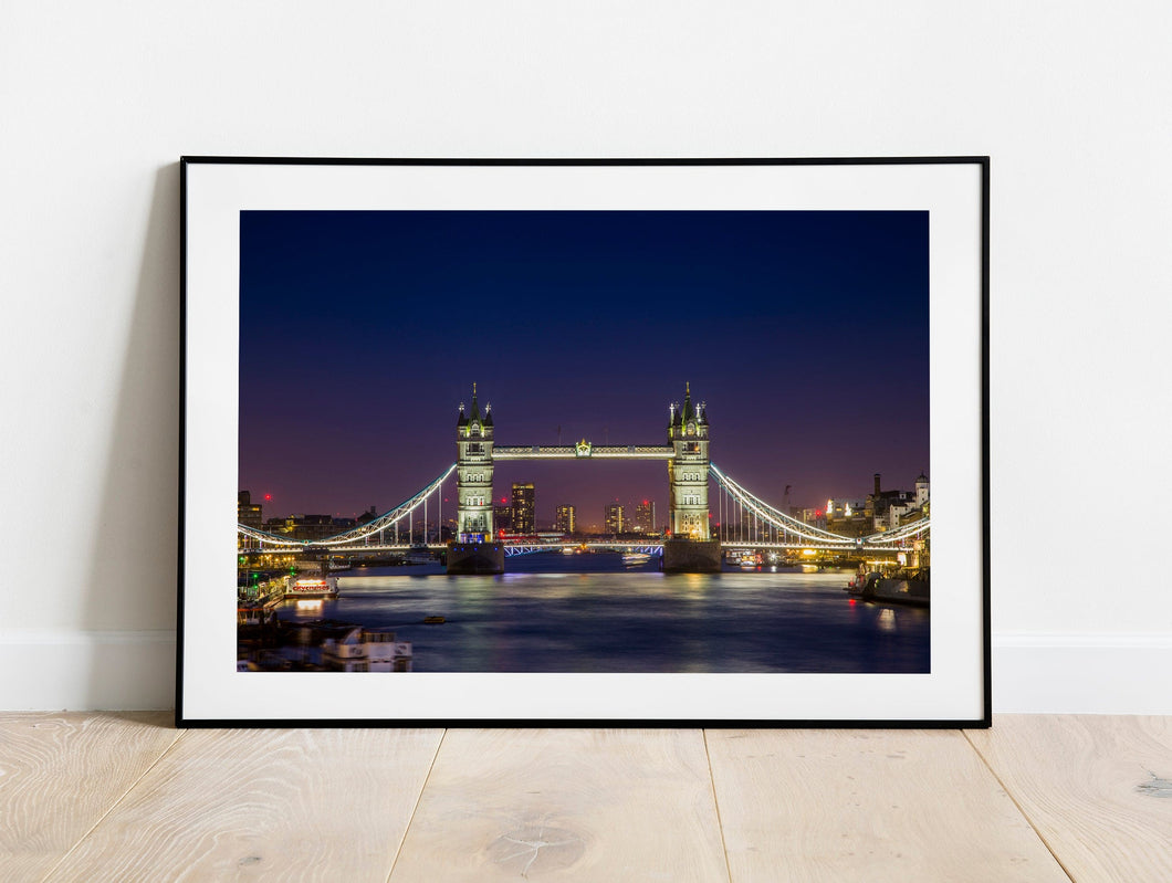 London Print of Tower Bridge, London Cityscape Canvas - Home Decor Gifts