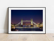 Tower Bridge at Night, London | Thames Reflections Photography Print