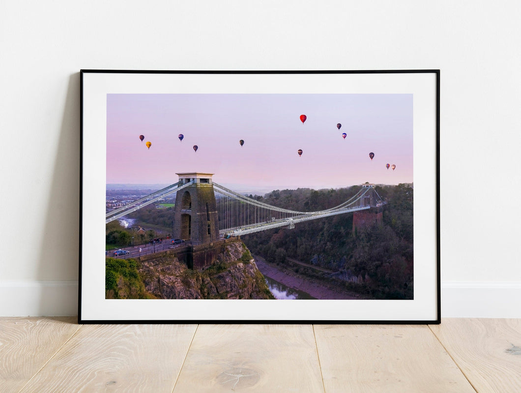 Bristol Balloon Festival Wall Art | Clifton Suspension Bridge Prints - Architecture Photography Christmas Photo Gifts Pictures