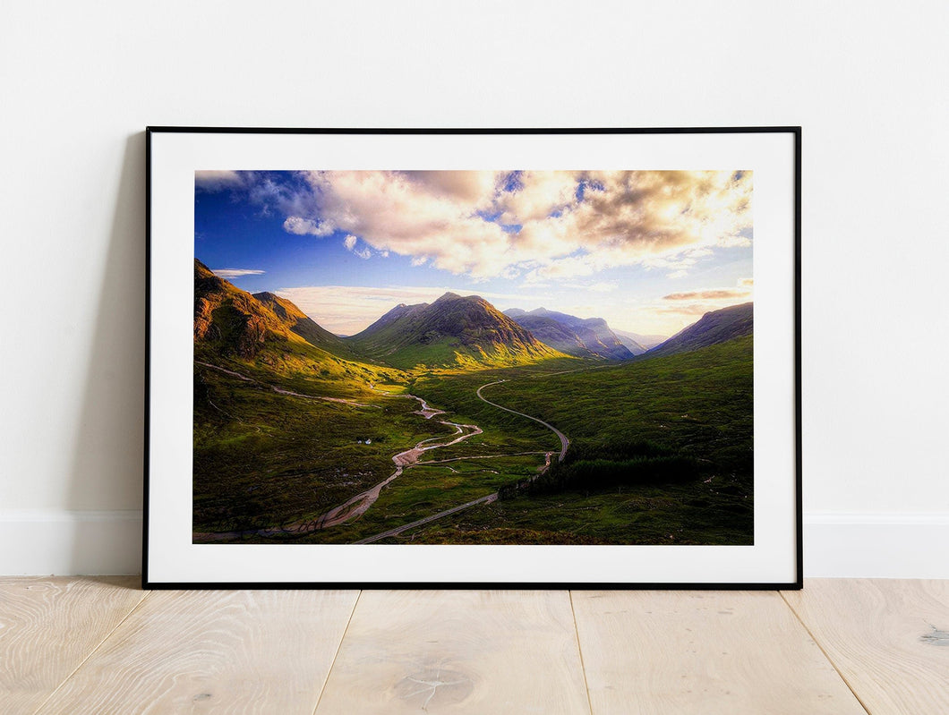 Scottish Prints of Glencoe Valley | Highlands arts and Scottish Pictures for Sale