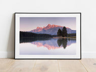Two Jack Lake Banff National Park Alberta Wall Art | Mount Rundle Sunrise Photography Print
