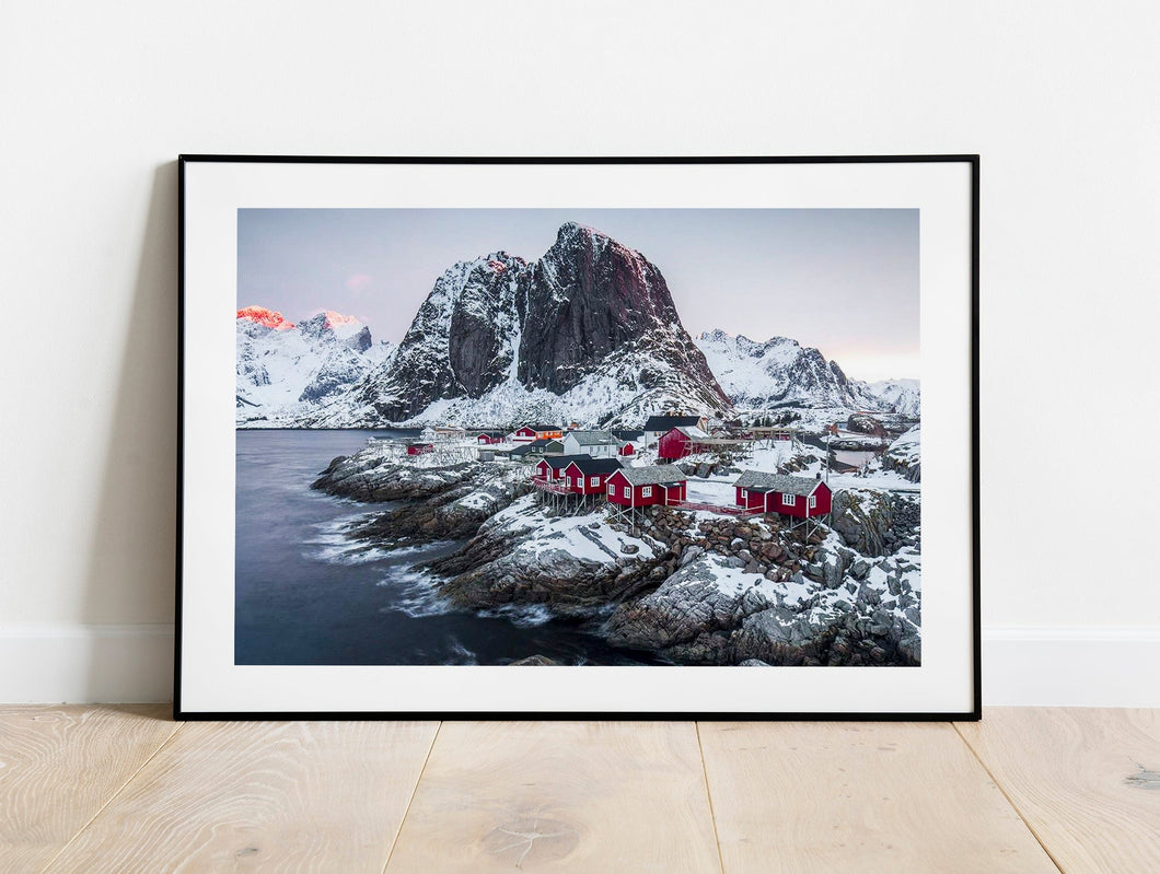 Nordic Print of Hamnoy | Lofoten Island Art Gifts, Mountain Prints for Sale Home Decor