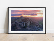 Mam Tor Hope Valley Peak District Sunrise Photography Print