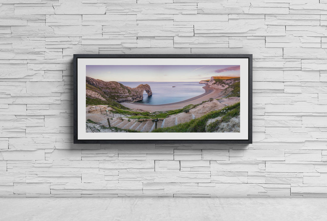 Dorsets Durdle Door | Jurassic Coast Panoramic, White Cliffs Seascape Photography - Home Decor