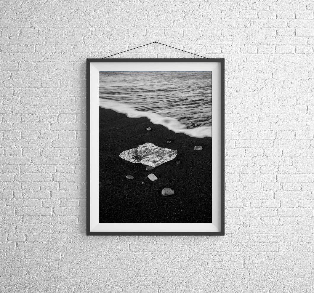 Icelandic wall art | The Black Diamond Beach Prints, Seascape Photography Home Decor