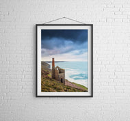 Towanroath Mine, Wheal Coates, Cornwall | Moody Sunrise Coastal Photography Print