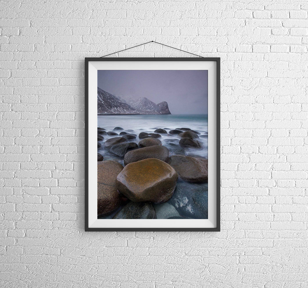 Unstad Bay Print | Lofoten Islands Photography, Scandinavian Beach art - Nordic Gifts