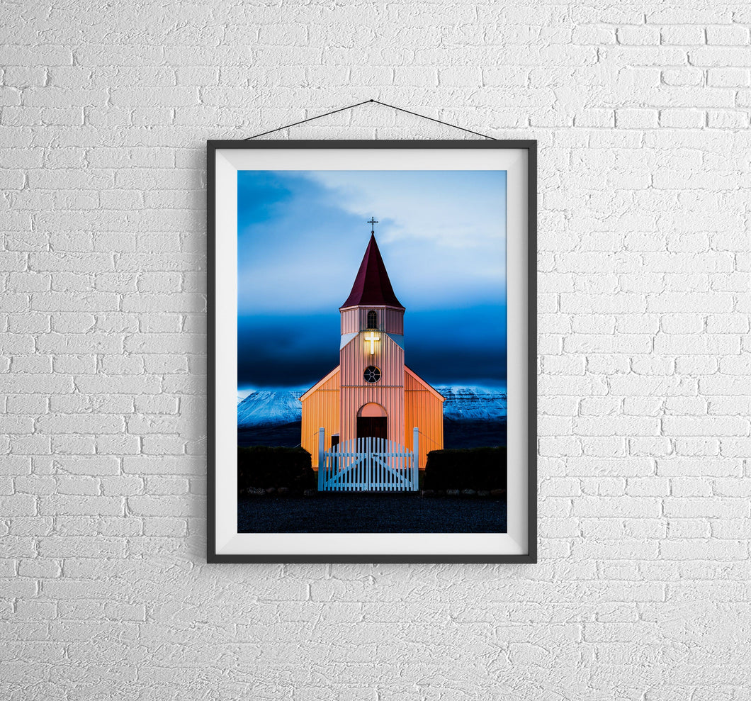Eerie Church Print | Icelandic fine art for Sale, Westfjords Landscape Photography