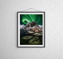 Load image into Gallery viewer, Aurora Prints | Scandinavia art of Hamnoy, Lofoten Mountain Photography - Home Decor Prints
