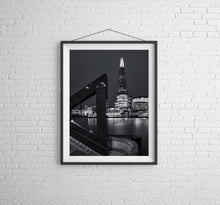 Load image into Gallery viewer, Black and White London Prints | The Shard Wall Art, London Cityscape Photography
