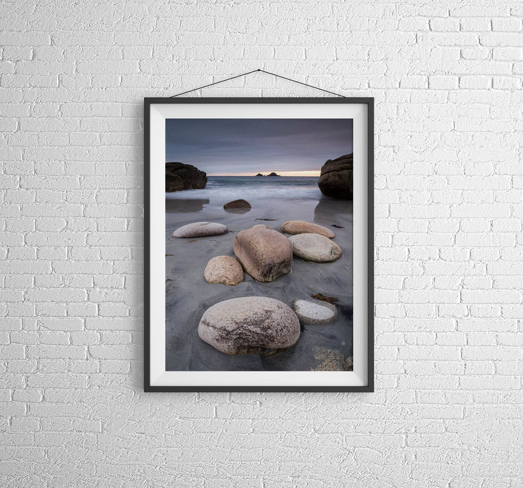 Cornwall Landscape Prints | Porth Nanven bay, Seascape Photography - Home Decor