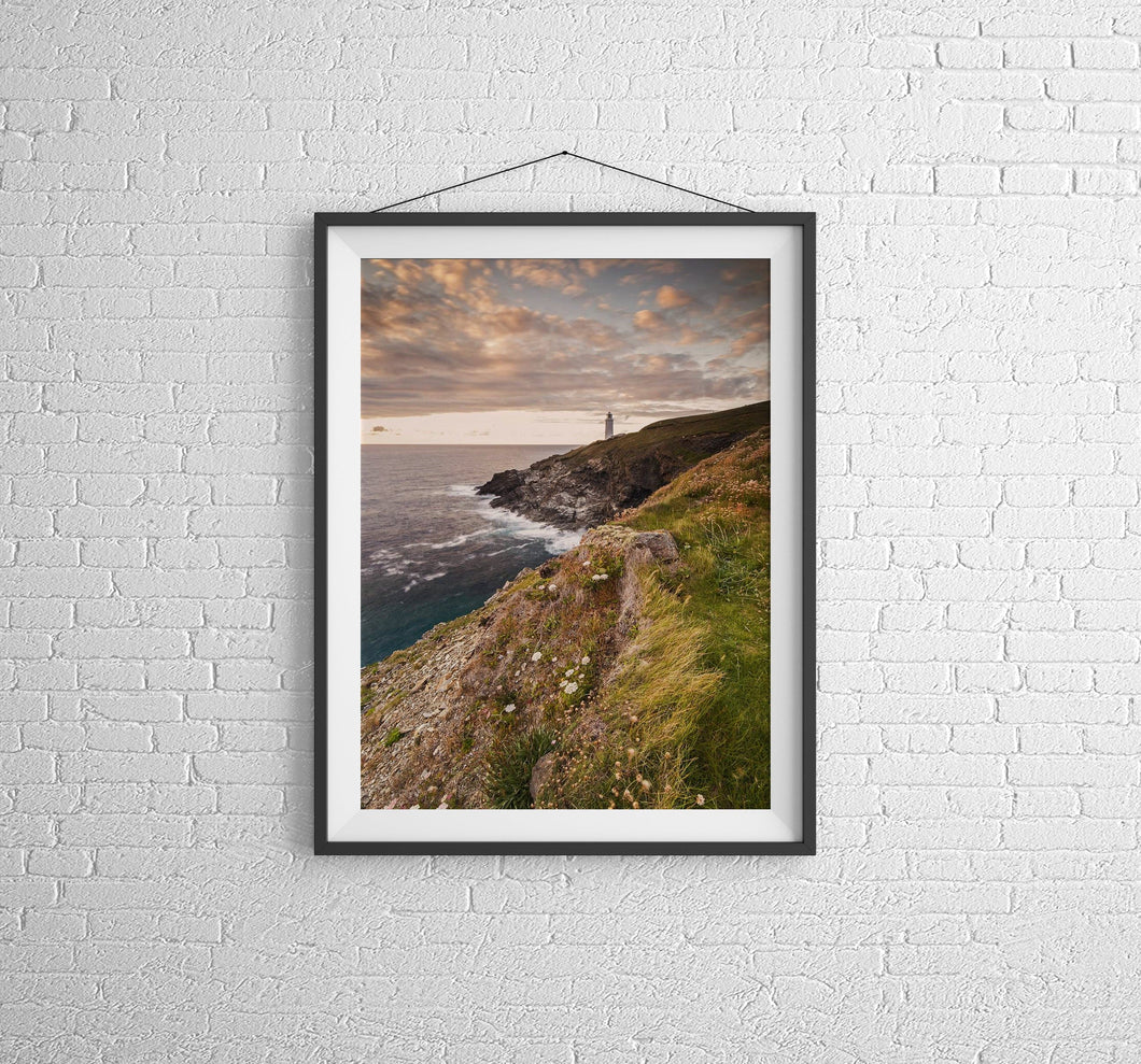 Cornwall Seascape Prints | Trevose Head Lighthouse wall art - Home Decor Gifts