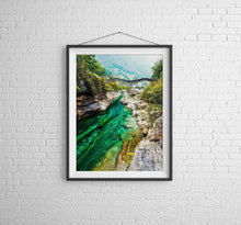 Load image into Gallery viewer, Switzerland art of Ponte dei Salti | Roman Bridge Prints, Mountain Photography for Sale
