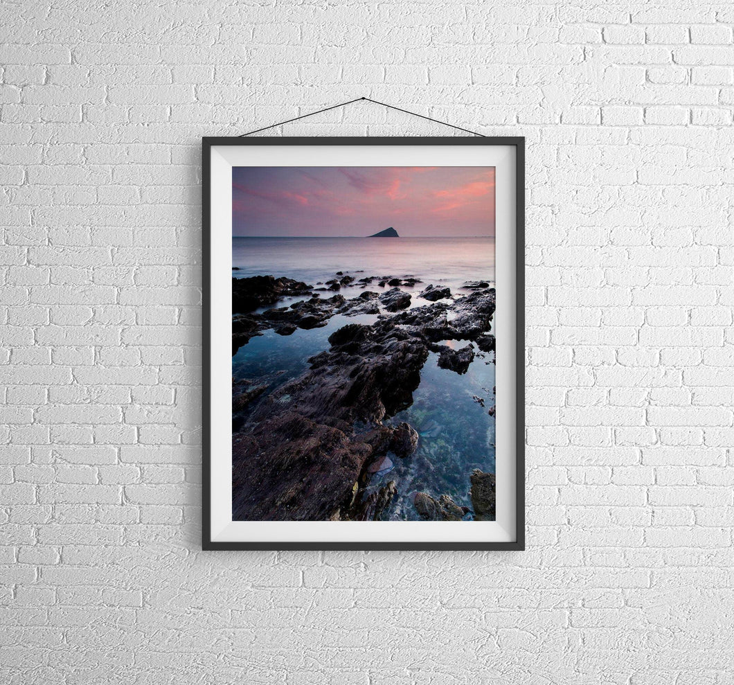 Devon Photography of Wembury Beach | Great Mewstone Rock wall art - Home Decor Gifts