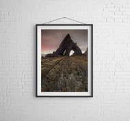 Black Church Rock, North Devon | Sunrise Double Arch Photography Print