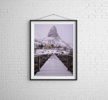 Load image into Gallery viewer, Scandinavian Prints of The Horn Mountain | Lofoten Islands wall art - Home Decor Gifts
