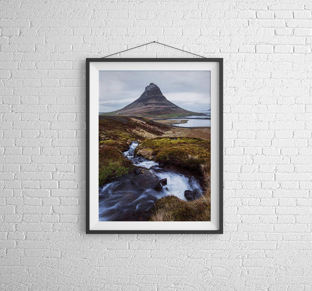Icelandic art of Kirkjufell | Mountain Photography, Scandinavian Prints - Home Decor Gifts