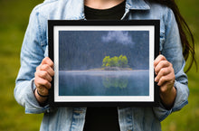 Load image into Gallery viewer, Eibsee Lake, Germany | Misty Island Trees &amp; Reflection Photography Print
